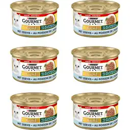 Albert Heijn Gourmet Gold malse lekkernijen met zeevis 6-pack aanbieding