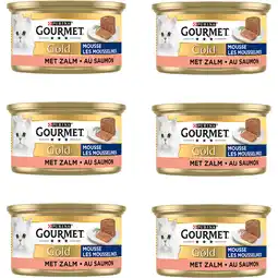 Albert Heijn Gourmet Gold mousse met zalm 6-pack aanbieding