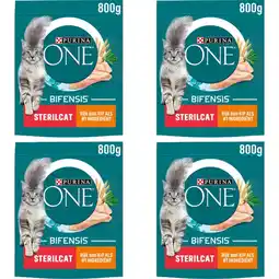 Albert Heijn Purina ONE ONE Sterilcat rijk aan kip 4-pack aanbieding