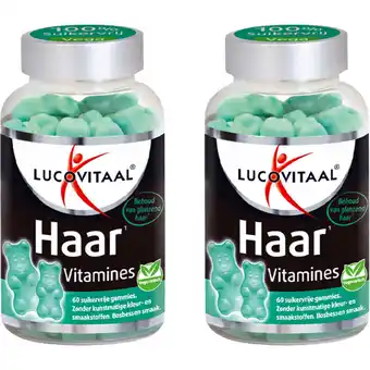 Albert Heijn Lucovitaal Haar vitamines gummies 2-pack aanbieding