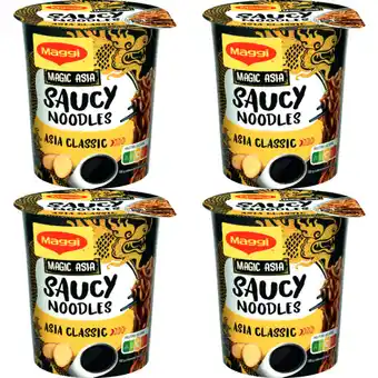 Albert Heijn Maggi Saucy noodles Asia 4-pack aanbieding