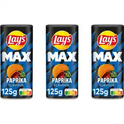 Albert Heijn Lay's MAX Paprika Canister 3-pack aanbieding