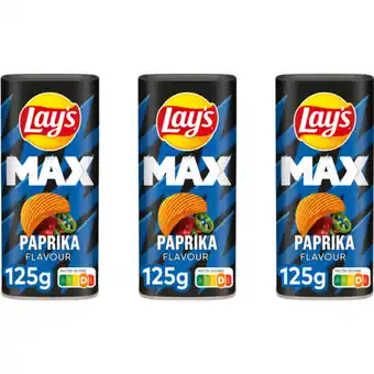 Albert Heijn Lay's MAX Paprika Canister 3-pack aanbieding