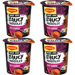Albert Heijn Maggi Saucy noodles red curry 4-pack aanbieding