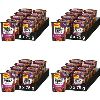 Albert Heijn Maggi Saucy noodles red curry 4-pack aanbieding