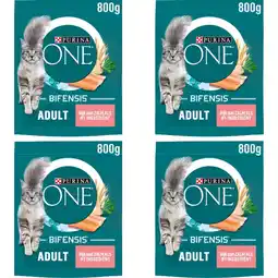 Albert Heijn Purina ONE ONE Adult rijk aan zalm 4-pack aanbieding
