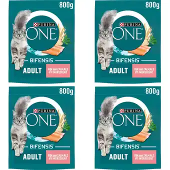 Albert Heijn Purina ONE ONE Adult rijk aan zalm 4-pack aanbieding