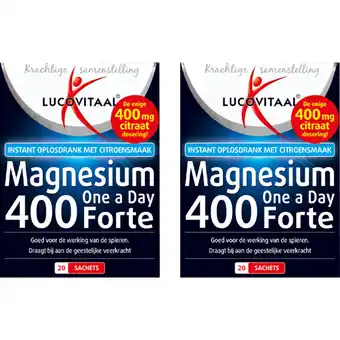 Albert Heijn Lucovitaal Magnesium 400 one a day forte 2-pack aanbieding