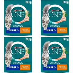 Albert Heijn Purina ONE ONE Senior rijk aan kip 4-pack aanbieding