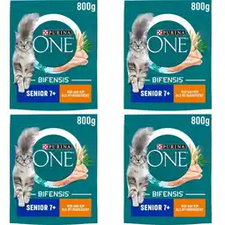 Albert Heijn Purina ONE ONE Senior rijk aan kip 4-pack aanbieding