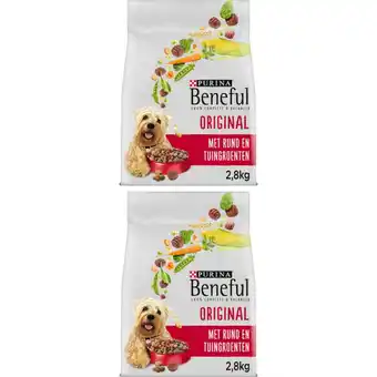 Albert Heijn Beneful Original adult rund en groenten 2-pack aanbieding