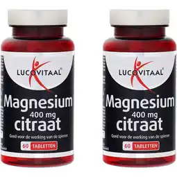 Albert Heijn Lucovitaal Magnesium 400mg citraat 2-pack aanbieding