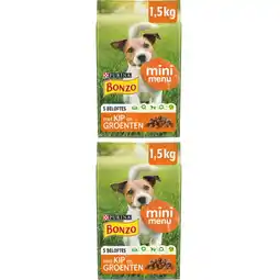 Albert Heijn Bonzo Mini menu adult kip en groenten 2-pack aanbieding