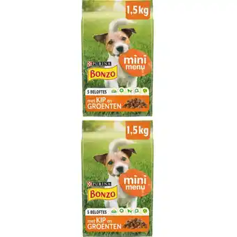 Albert Heijn Bonzo Mini menu adult kip en groenten 2-pack aanbieding