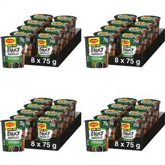 Albert Heijn Maggi Saucy noodles teriyaki 4-pack aanbieding