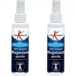 Albert Heijn Lucovitaal Magnesium spierolie spray 2-pack aanbieding
