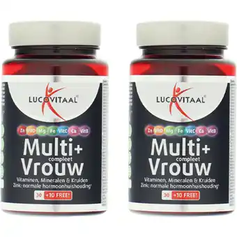 Albert Heijn Lucovitaal Multi vrouw tabletten 2-pack aanbieding