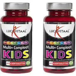 Albert Heijn Lucovitaal Multi+ compleet kids kauwtablet 2-pack aanbieding