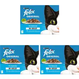 Albert Heijn Felix Original vis selectie in gelei 3-pack aanbieding