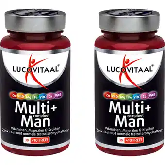 Albert Heijn Lucovitaal Multi+ compleet man 2-pack aanbieding
