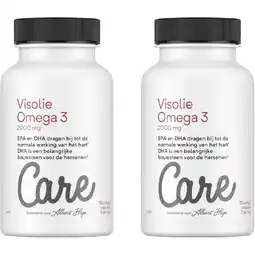 Albert Heijn Care Visolie omega3 2000mg 2-pack aanbieding