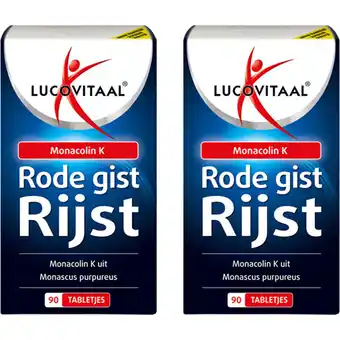 Albert Heijn Lucovitaal Rode gist rijst 3mg 2-pack aanbieding
