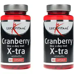 Albert Heijn Lucovitaal Cranberry met x-tra lactobacillus 2-pack aanbieding