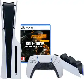 Coolblue PlayStation 5 Slim Disc Edition + Call of Duty: Black Ops 6 + Oplaadstation aanbieding