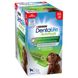 Zooplus 18 Stuks Purina Dentalife Active Fresh Gebitsverzorgingssnacks Grote Honden aanbieding