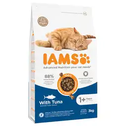 Zooplus 3kg Adult met Tonijn IAMS for Vitality Kattenvoer aanbieding