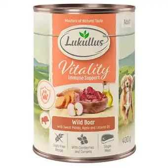 Zooplus 6x400g Lukullus Honden Natvoer Immuunsysteem: Wild zwijn (graanvrij) aanbieding