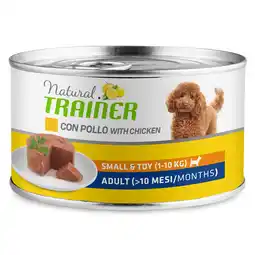 Zooplus 6x150g met kip Small & Toy Adult Trainer Naturel Natte Honden aanbieding