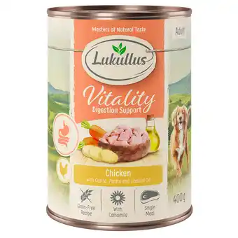 Zooplus 6x400g Lukullus Honden Natvoer Spijsvertering: Kip (graanvrij) aanbieding