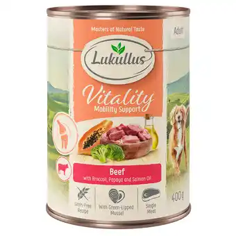 Zooplus 6x400g Lukullus Honden Natvoer Gewrichten: Rund (graanvrij) aanbieding