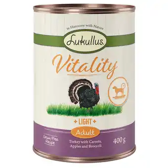Zooplus 6x400g Lukullus Honden Natvoer Light: Kalkoen aanbieding