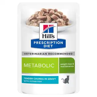 Zooplus 12x 85g Hill's Prescription Diet Feline Metabolic met Zeevis nat kattenvoer aanbieding
