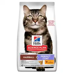 Zooplus 1,5kg Hill's Science Plan Adult Hairball & Perfect Coat Kip Kattenvoer droog aanbieding