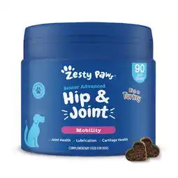 Zooplus Zesty Paws Senior Hip & Joint Chews Turkije - 90 kauwtabletten hond aanbieding