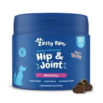 Zooplus Zesty Paws Senior Hip & Joint Chews Turkije - 90 kauwtabletten hond aanbieding