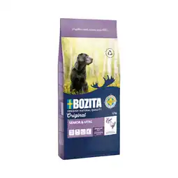 Zooplus 10 + 2 kg Gratis! Bozita Original droogvoer voor honden 12 kg - Senior & Vital met kip - tarwevrij aanbieding
