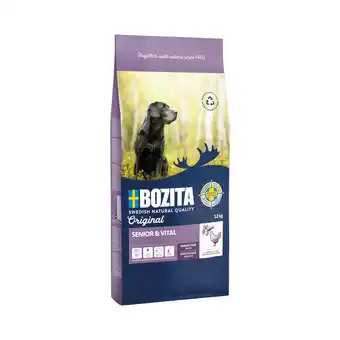 Zooplus 10 + 2 kg Gratis! Bozita Original droogvoer voor honden 12 kg - Senior & Vital met kip - tarwevrij aanbieding