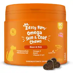 Zooplus 90 kauwtabletten Zesty Paws Omega Huid en Vacht Zalm Aanvullende voeding voor honden aanbieding