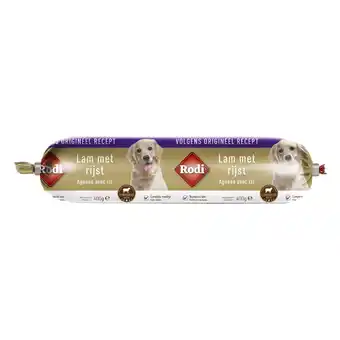 Zooplus 25% korting op Rodi worst honden natvoer 2 x 400 g - Lam & Rijst aanbieding