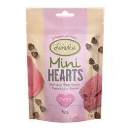 Zooplus 75g Lukullus Puppy Mini Hearts snacks - Kalf graanvrij aanbieding