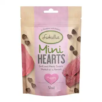 Zooplus 75g Lukullus Puppy Mini Hearts snacks - Kalf graanvrij aanbieding