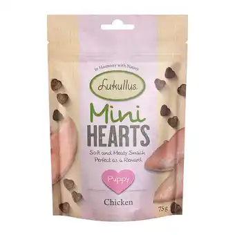 Zooplus 75g Lukullus Puppy Mini Hearts snacks - Kip graanvrij aanbieding