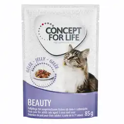 Zooplus 48 x 85 g Concept for Life natvoer voor katten - Beauty in gelei aanbieding