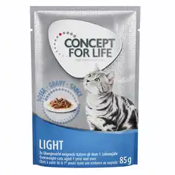 Zooplus 48 x 85 g Concept for Life natvoer voor katten - Light Cats in saus aanbieding