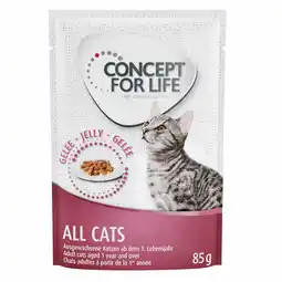 Zooplus 48 x 85 g Concept for Life natvoer voor katten - All Cats in gelei aanbieding