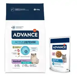 Zooplus 70% Korting! 10 kg / 15 kg Advance Droogvoer voor katten + 12 x 85 g natvoer voor katten aanbieding